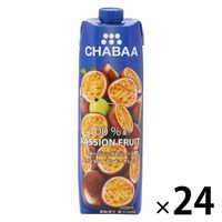 CHABAA 100％ミックスジュース パッションフルーツ（パッション アンド グレープ）1L 1セット（24本）