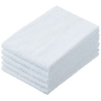 伊藤忠リーテイルリンク 少し厚手のフェイスタオル　ホワイト  1パック（5枚入）（わけあり品）