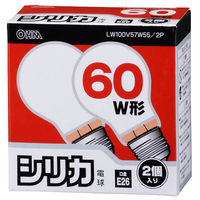 オーム電機　白熱電球60W　LW100V57W55/2P　1箱（2個入）（わけあり品）