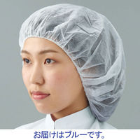 【使いきりキャップ】川西工業　不織布アイソレーションヘアキャップ　ブルー　7047B　1セット（100枚）（わけあり品）
