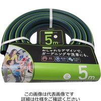 カクイチ 散水用ホース GARDEN グリーン/ライムグリーンライン 内径15mm 5M G432C 892589 1セット(3本:1本×3セット)（直送品）