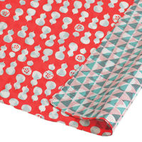 山田繊維 風呂敷 エコバッグ 104cm 大判 三巾 福むすび ひょうたん/うろこ ふろしき 大風呂敷 綿100％ シュ×アサギ（直送品）