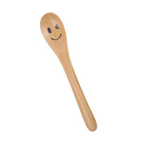 籐芸 スプーン 12cm デミタススプーン ニコニコ&ウィンク 木製 サオ ウインク 343461 1個（直送品）
