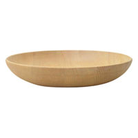 籐芸 プレート 23cm L ラウンドディッシュ 木製 皿 食器 洋食器 天然木 ビーチ 344496 1個（直送品）