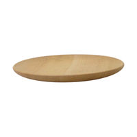 籐芸 プレート 18cm S プレートディッシュ 木製 皿 食器 洋食器 天然木 ビーチ 344501 1個（取寄品）