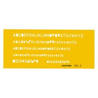 マービー テンプレートＮｏ．２　英字数字定規 1-843-1002 10枚（直送品）