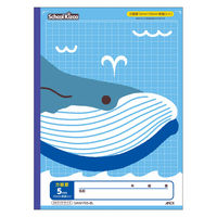 日本ノート Ａ４ワイド５ｍｍ方眼　クジラ SAW705-BL 10冊（直送品）