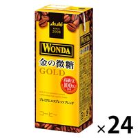 アサヒ飲料 WONDA（ワンダ）金の微糖 紙パック 200ml 1箱（24本入）