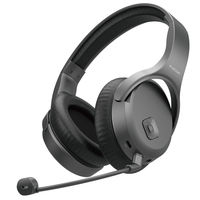 ヘッドセット 無線タイプ（2.4GHz） ワイヤレス 両耳 オーバーヘッド マイクアーム付 HS-HPW01BK エレコム