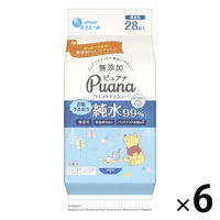 ウェットティッシュ エリエール Puana（ピュアナ）純水99% 携帯用 1セット（28枚入×6個)  大王製紙