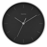 アイリスオーヤマ 壁掛け時計　ブラック　AC01-25-B　1個（直送品）