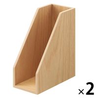 無印良品 木製レタースタンド 約幅6.3×奥行12.6×高14.7cm 1セット（2個） 良品計画
