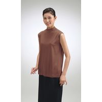シルク ハイネック ノースリーブ タンクトップ　女性用 モカ M 7051M-MC 1本（直送品）
