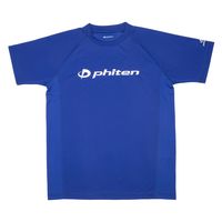 ファイテン（phiten） RAKUシャツSPORTS（SMOOTH DRY）半袖 ロイヤルブルー×白ロゴ
