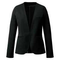 フォーク nuovo ニットノーカラージャケット ブラック １３号 FJ15752-9-13（直送品）