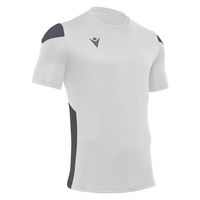 macron(マクロン) サッカー 半袖シャツ POLIS ショートスリーブゲームシャツ 5081 ホワイト/アンスラサイト L 1枚（直送品）