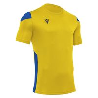 macron(マクロン) サッカー 半袖シャツ POLIS ショートスリーブゲームシャツ 5081 イエロー/ロイヤルブルー 3XS 1枚（直送品）