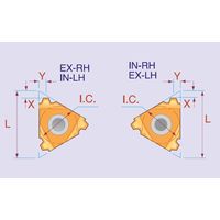 外径ねじ切チップ台形30°P4.0TRAPEZ、MXC 【16ER4TRMXC】 16ER4TRMXC（直送品）