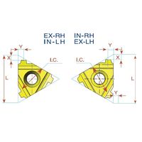 Carmex Precision Tools 内径ねじ切チップVAM、5山