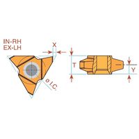 CarmexTR外径ねじ切バーチカルチップ30°9山 P25C