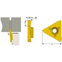 スイスライン 溝入れチップ 1.4Wx3Tmax R0.05 K20 【G19LW14T28K20】 G19LW14T28K20（直送品）