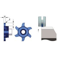 Carmexポリゴンスイスライン 溝入れチップ1.0Wx1.8Tmax G6RW