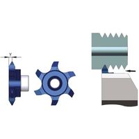 Carmexポリゴンスイスライン ねじ切りチップ仕上げ刃無し55°左勝手K20 G6TL