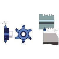 ポリゴンスイスライン ねじ切りチップ仕上げ刃無し60°左勝手BLU 【G6TLAG60BLU】 G6TLAG60BLU（直送品）