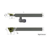 スイスライン外径用スリムツールホルダー 20Hx125L 油穴付右勝手 【GERS2020K】 GERS2020K（直送品）