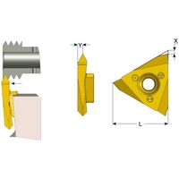 スイスライン 外径ねじ切チップ UN 60°24山 左勝手 K20 【GT19L24UNK20】 GT19L24UNK20（直送品）