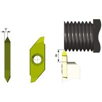 スイスライン ねじ切りチップ仕上げ刃無し55°1.0Y 左勝手 K20 【GT25LA55K20】 GT25LA55K20（直送品）