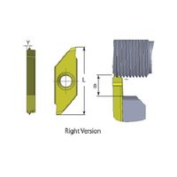 スイスライン ねじ切りチップ 40山x0.7Y UN BLU 【GT25R40UNBLU】 GT25R40UNBLU 1セット(3個)（直送品）