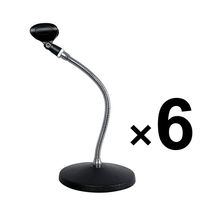 KC キョーリツ グースネックタイプ 卓上マイクスタンド MDS-3/CR (マイクホルダー付) x 6本（直送品）
