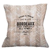 ケーアイジャパン クッションカバー 45×45cm リバーシブル ベイデン ヘリンボーン ファー ブラウン 328009 1個（直送品）