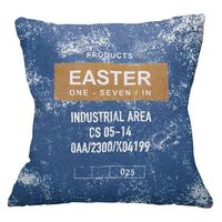 ケーアイジャパン クッションカバー 45×45cm リバーシブル ベイデン ビンテージ ファー ネイビー 328014 1個（直送品）