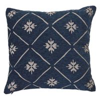 ケーアイジャパン クッションカバー カラン ラティス 45×45cm ネイビー 378154 1個（直送品）