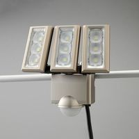 エスコ AC100V/30.0W LEDセンサーライト(3灯) EA864CB-163A 1個（直送品）