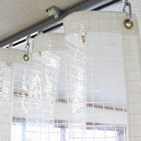 上村産業 防炎糸入り透明ビニールカーテン 0.3mm厚 c-030-360-500 1枚（直送品）