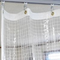 上村産業 防炎糸入り透明ビニールカーテン 0.5mm厚(制電/耐寒) c-050-720-400 1枚（直送品）