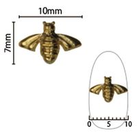 SHAREYDVA ネイルパーツ ハニービー ８Ｐ ゴールド 72785 1個（直送品）