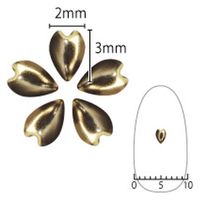 SHAREYDVA スタッズ 花びら Ｍ ５０Ｐ ゴールド 1個（直送品）