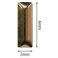 SHAREYDVA スタッズ メタル長方形 ２×６ｍｍ ５０Ｐ ゴールド 1個（直送品）