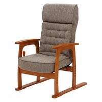 【軒先渡し】ヤマソロ 蓮 高座椅子安定型 ブラウン 83-782 1脚（直送品）