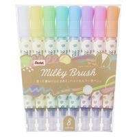 ぺんてる ミルキーブラッシュ 8色セット GFH-P8ST 1パック