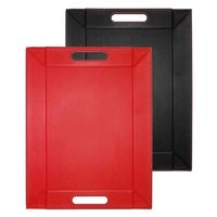 メテックス トレー 45×35cm すべらない フリーフォームトレー ランチョンマット リバーシブル レッド×ブラック 316491 1個（直送品）
