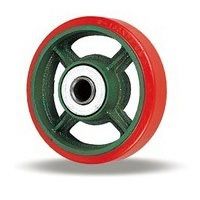 ヨドノ 鋳物重荷重用ウレタン車輪ベアリング入 UHB130X50 1個 835-3197