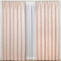 スミノエ デザインライフ セミオーダー カーテン ジェシカ 1300×1200mm ピーチベージュ 1セット(2枚入)（直送品）