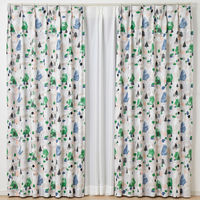 スミノエ デザインライフ セミオーダー カーテン ユキヤマ 2900×1200mm グリーン 1セット(2枚入)（直送品）