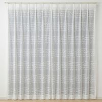 スミノエ デザインライフ セミオーダー レースカーテン ナミナミボイル 2200×1790mm ホワイト 1セット(2枚入)（直送品）