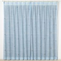 スミノエ デザインライフ セミオーダー レースカーテン ジェシカボイル 1300×1190mm ブルー 1セット(2枚入)（直送品）